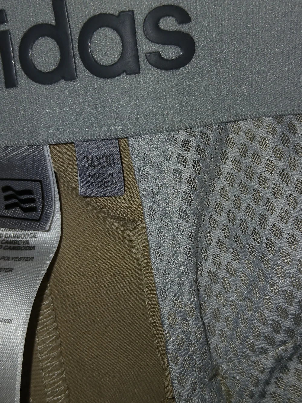 Adidas Golf Chino Pants Khaki Beige Straight Leg Golf Men's Size 34x30